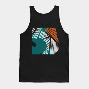 Abstract Lines And Soft Colors Tank Top